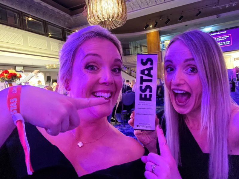 Lucy Noonan and Laura Cooper of Atomic Consultancy, ESTAS award winners 2026
